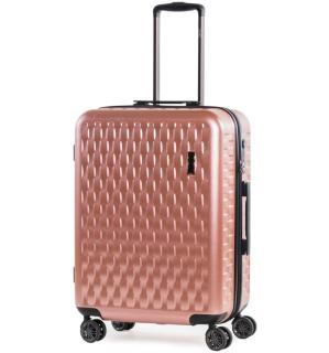 Cestovní kufr ROCK TR-0192/3-M ABS/PC - růžová 63 l