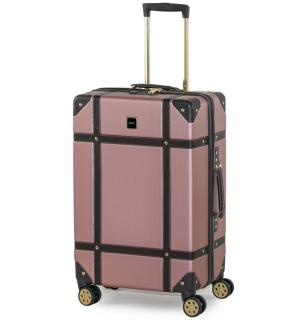 Cestovní kufr ROCK TR-0193/3-M ABS - růžová 60 l