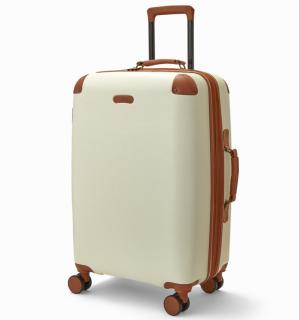 Cestovní kufr ROCK TR-0219/4-M ABS/PC - krémová 57 l + 20% expander
