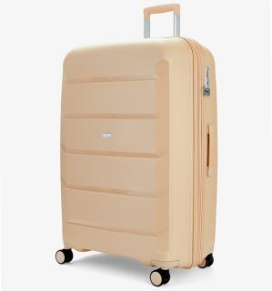 Cestovní kufr ROCK TR-0239/3-L PP - béžová 92 l + 15% expander