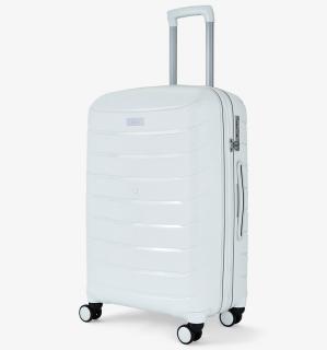 Cestovní kufr ROCK TR-0241/3-M PP - bílá 59 l + 15% expander