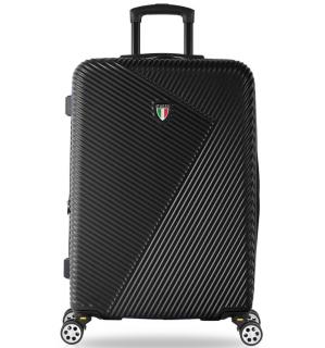 Cestovní kufr TUCCI T-0118/3-L ABS - černá 122 l + 35% expander