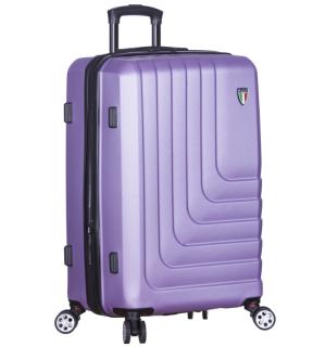 Cestovní kufr TUCCI T-0128/3-L ABS - fialová 122 l + 35% expander
