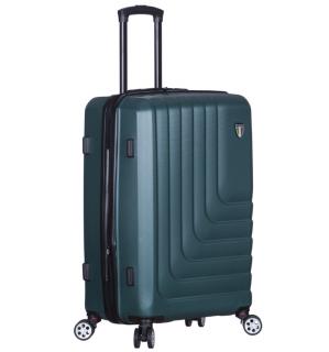 Cestovní kufr TUCCI T-0128/3-M ABS - zelená 79 l + 35% expander