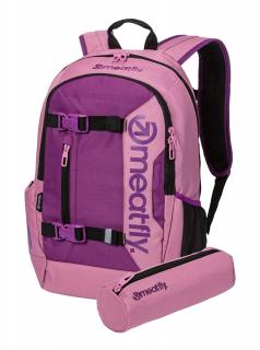 Meatfly Batoh Basejumper - Dusty Rose/Plum - 22 L + PENÁL ZDARMA