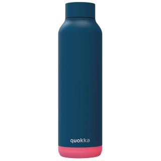 Quokka Nerezová láhev Solid 630 ml - tmavě modrá/růžová