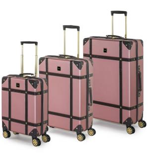 Sada cestovních kufrů ROCK TR-0193/3 ABS - růžová 94 l / 60 l / 34 l