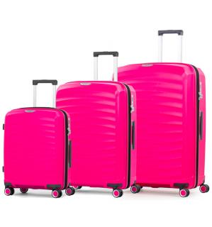 Sada cestovních kufrů ROCK TR-0212/3 PP - růžová 120 l / 74 l / 35 l + 15% expander