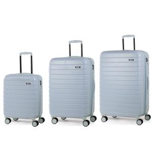 Sada cestovních kufrů ROCK TR-0214/3 ABS - světle modrá 93 l / 60 l + 10% expander / 42 l + 13% expander