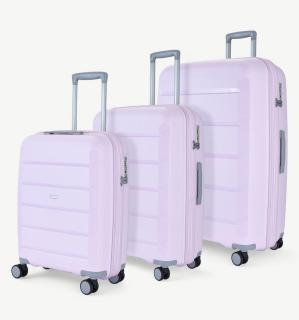 Sada cestovních kufrů ROCK TR-0239/3 PP - fialová 92 l / 58 l / 36 l + 15% expander