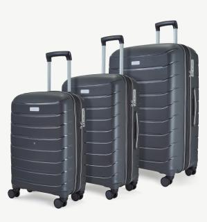 Sada cestovních kufrů ROCK TR-0241/3 PP - charcoal 86 l / 59 l / 36 l + 15% expander