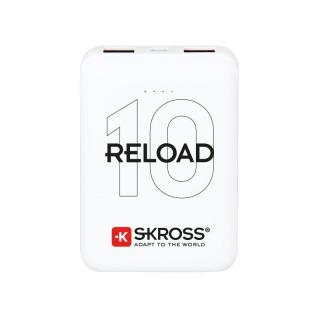 SKROSS powerbank Reload 10, 10000mAh, 2x 2A výstup, microUSB kabel, bílý