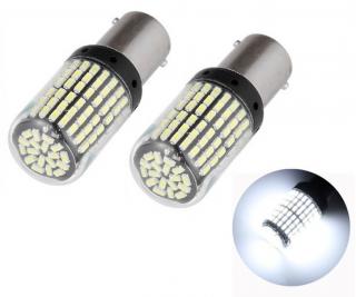 Autožárovky P21W 144 SMD LED, BA15S, canbus, bílé 2ks