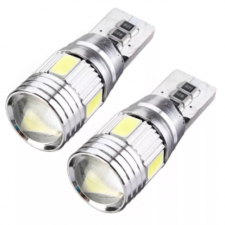 LED žárovky W5W T10 STUALARM CAN-BUS 6 SMD LED, bílé 6000K, sada 2 ks