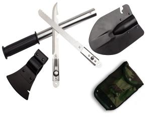 Multifunkční lopatka, sekera, nůž 3v1 + pouzdro
