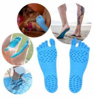 Ochranné nálepky na nohy na pláž, koupaliště S, modré (32-35)