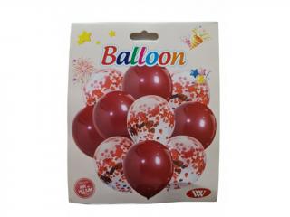 Sada barevných balónků - 10ks červené