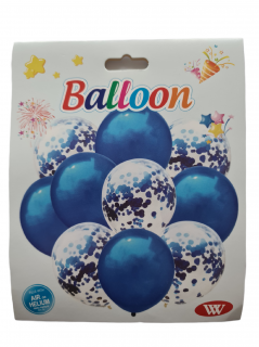 Sada barevných balónků - 10ks modré