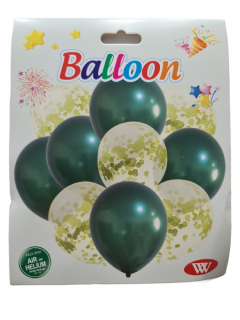 Sada barevných balónků - 10ks zelené