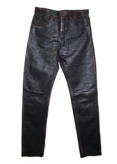 Pánské Kožené Kalhoty T-501 Rub Off Brixton Černé Velikost: 29