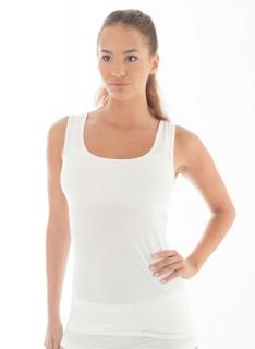 Brubeck dámské tričko bez rukávů Comfort wool Barva: Bílá, Velikost: L