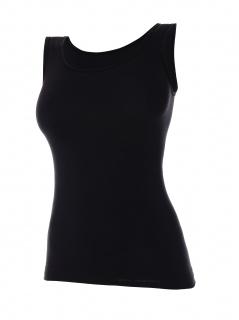 Brubeck dámské tričko bez rukávů Comfort wool Barva: Černá, Velikost: L