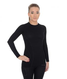 Brubeck dámské tričko s dlouhým rukávem Active wool Barva: Černá, Velikost: XL