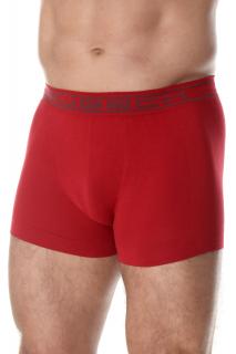 Brubeck pánské boxerky Comfort Cotton Barva: Tmavě červená, Velikost: M