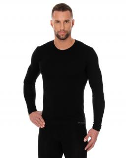 Brubeck pánské tričko s dlouhým rukávem Comfort Cotton Barva: Černá, Velikost: L