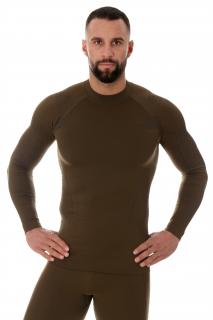 Brubeck pánské tričko s dlouhým rukávem RANGER THERMO Barva: Khaki, Velikost: XL