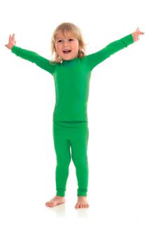 Dětské chlapecké tričko s dlouhým rukávem Thermo Barva: Zelená, Velikost: 104/110
