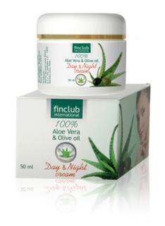 Aloe Vera DAY &amp; NIGHT cream Finclub, denní a noční pleťový krém s kyselinou hyaluronovou