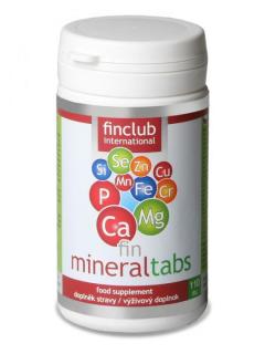 Fin Mineraltabs, komplex minerálů, doplněk stravy Finclub 110 tbl.