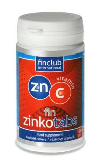 Finclub Zinkotabs,  zinek a vitamín C 120 tablet