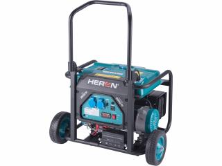 HERON 8896141 (elektrocentrála benzínová, 7,4HP/3,5kW, podvozek, elektrický start)