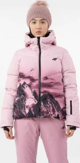 Dámská lyžařská bunda 4F H4Z22-KUDN004 světle růžová Barva: Růžová, Velikost: XL