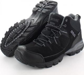 Pánská obuv Regatta RMF459 HOLCOMBE MID Black/Granit Barva: Černá, Velikost: 41