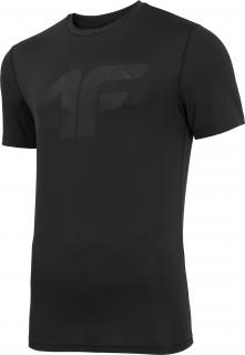 Pánské funkční tričko 4F TSMF004 Černé Barva: Černá, Velikost: XXL