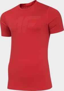 Pánské funkční tričko 4F TSMF004 Červená Barva: Červená, Velikost: XL
