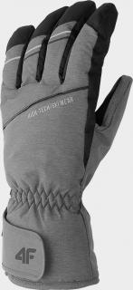 Pánské lyžařské rukavice 4F H4Z22-REM002 šedé Barva: Šedá, Velikost: M