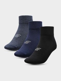 Pánské ponožky 4F SOM302 Modrá_Černá (3páry) Barva: Modrá, Velikost: 39_42