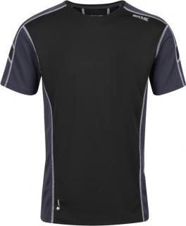 Pánské tričko Regatta RMT251 Virda III KY6 černé Barva: Černá, Velikost: S