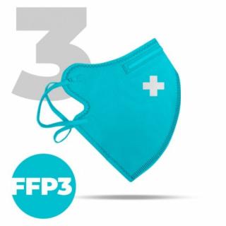 Český bezpečný nano respirátor FFP3 modrý 3 ks