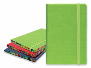 COLOR NOTE I poznámkový zápisník s gumičkou 90x140 mm, zelený