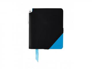 Cross linkovaný zápisník Jot Zone Small Black/Bright Blue + kuličkové pero