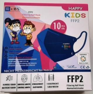 Dětský respirátor FFP2 Happy Kids, 10 ks