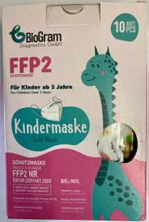 Dětský respirátor FFP2 pro holky, 10 ks