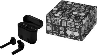 Essos True Wireless sluchátka s automatickým párováním a pouzdrem - Černá