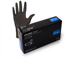 Jednorázové rukavice Nitrylex PF Black nepudrované, 100 ks, vel. L