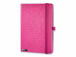 LANYBOOK THE ONE IV poznámkový zápisník s gumičkou 140x205 mm, ružový